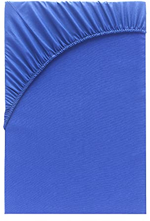 Class Home Collection Jersey Spannbettlaken | Spannbetttuch 120x200 cm - 130x200 cm | 100% Baumwolle | Bettlaken Qualität 135 g/m² | Oeko-TEX® Standard Zertifiziert | Royalblau