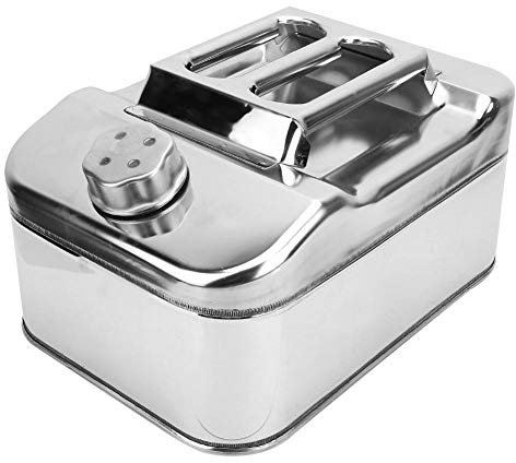 LANTRO JS - Garrafa gasolina, Bidon gasolina 10 L, contenedor de combustible de motocicleta de metal portátil, tanque de agua, aceite y gasolina, bidón de gasolina con tubería