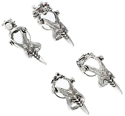 Beaupretty 4stücke Teiliges Herren Ringe Kreatives Skelett Design Stilvolle Kostüm Accessoires Für Halloween Und Festivals Modische Finger Ringe Für Männer Und Frauen