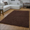 Wohnzimmer Teppich Hochflor Langflor Shaggy Soft Unifarben Modern Einfarbiges Design, Farbe: Braun, Größe:60x100 cm