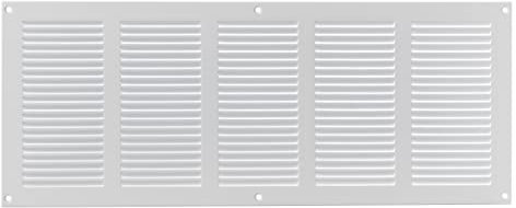 500x200mm Metalica Rejilla de Ventilación con Mosquitera - Blanco