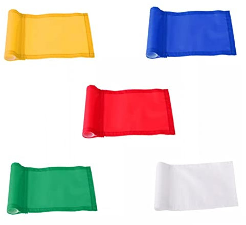Golf Flagsticks for Indoor Outdoor, Mini Flags,Putting Flags,Nylon Flag Putting Green Flag Training Hole Pole Cup Banner 18x12cm 5PCS,Great for Backyard Family Games
