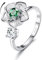 Kakonia 925 Sterling Silber Geburtsstein Ring für Frauen - Verstellbarer offener Blumen Ring für Teenager, Mädchen, Geschenke - Spin Ringe Fidget Schmuck