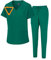 M&M SCRUBS Cooles 4-Wege-Stretch-Jogging-Set für Damen, True Hunter Green, Größe XXL