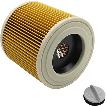 KENSHIRE Filtro a cartuccia WD3 con staffa in acciaio compatibile per Karcher WD serie WD2 WD3 WD3P A2004 MV2 MV3 filtri a cartuccia aspirapolvere umido e secco 64145520