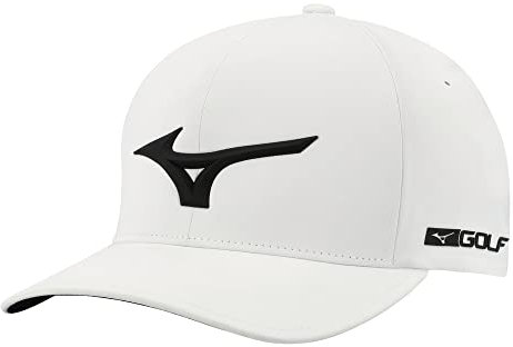 Mizuno Tour Delta Taillierter Hut, Weiß-Schwarz, Größe S/M