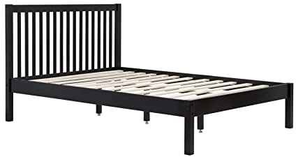 Birlea Black King Size Bed Frame 5FT Bedstead Nova Solid Wood Shaker Design