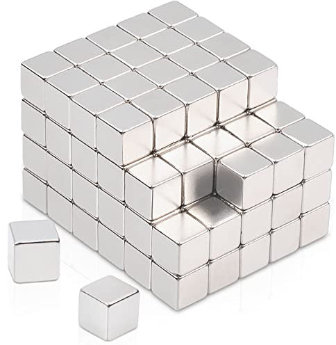 MIN CI 110 Stück Neodym Magnete Extra Stark, 5x5x5mm Magnete Stark Mini Magnete Klein Magnete für Magnettafel Kühlschrank Tafelmagnete Fotos Whiteboard Magneten