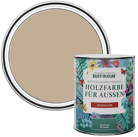 Rust-Oleum Brown Mould-Resistant Garden Paint In Gloss Finish - Salted Caramel 750ml