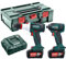 Metabo 685184580 18V Brushless Combi Drill & Impact Driver Twin Pack with 2 x 4.0Ah Batteries, Charger & MetaBOX
