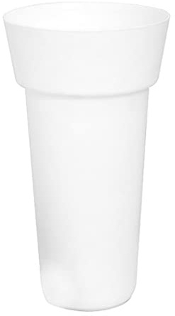 Liummrcy Flower Bucket, Flower Vase, Plant Pots, Tall Plant Plastic Vases Tall Plant Pots No-Leaking Round Bucket Flower Bucket Holder For Home Office Decor White