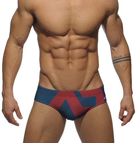 AHMXYG Costume da Bagno Uomo Costume Slip Uomini da Bagno Swimming Brief per Mare Piscina STDK1 (Blu, L)