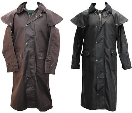 ROCKALL Hunter-Outdoor Aussie Duster Long Unisex Country Wax Coat (as8, alpha, x_l, regular, regular, Brown)