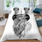 WIKINGER Bettwäsche 135x200 cm 2teilig Jungen 100% Mikrofaser Sommer Weiche Winter Warm Kinder Bettbezüge mit Reißverschluss 3D Abstrakt Viking Bettbezug mit Kissenbezüge 80x80 cm