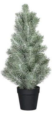 aplanta Künstlicher Tannenbaum - Johann | 40 cm, beeist, im Topf