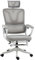 Vinsetto Fauteuil de Bureau, Chaise Ergonomique, pivotant, Hauteur réglable, Dossier inclinable, Repose-Pied Appui-tête réglable, Soutien Lombaire, Tissu en Maille, Gris