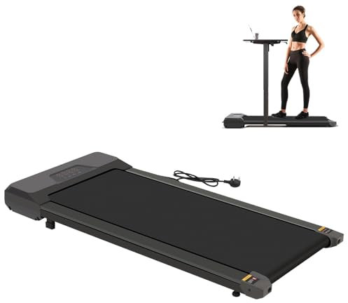 Under Desk Treadmill for Home Use Portable Treadmill Electric Walkstation with LED Display Remote Control, Walking Running Machine for Home Office Gym Use, Free installation