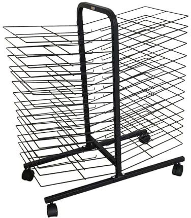 ZFUCMAYL Stendino Artistico, Stendino for Aula, Espositore for Riporre Opere d'Arte in Metallo, Scaffale Salvaspazio al 30° Piano, Adatto for Asciugare Dipinti Ad Olio A Casa E A Scuola d'Arte