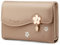 HNOOM Portefeuille Femme Petit Format Porte Monnaie Femme en Cuir PU Porte Feuilles pour Femme avec Zippé Pochette à Monnaie et Porte Carte Petit Porte Feuille Bifold (M-Brun)