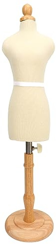 Cyrank Female Sewing Mannequin, Dress Form Sewing Mannequin Female Dress Model Torso Body Pinnable Form with Wooden Stand for Pattern Making