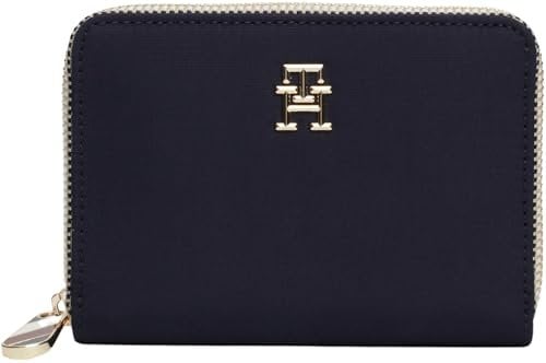 Tommy Hilfiger POPPY MED ZA CORP Rundum Reißverschluss Brieftasche Damen, Blau (Space Blue), OS
