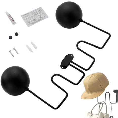 Supporto per cappello rigido in metallo, supporto girevole in alluminio per parete, scaffale antiruggine per garage, espositore multiuso per casa, sala espositiva