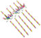 MHDAMAI Pailles colorées Papier Paille Pailles colorées Pailles à Rayures colorées Pailles en Papier Licorne Fête d'anniversaire Pailles en Papier colorées