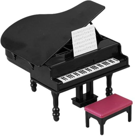 ifundom 1 Set Modellierung Modell Miniatur Klavier Hocker Für Puppenhaus Realistische Mini Musical Instrument Spielzeug