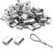 120 Stück Aluminium Pressklemmen,Aluminium Pressklemmen 3mm, Alu Drahtseilklemme, Alu Drahtseilklemme 3mm, Alu Seilklemmen 3mm,Silber Plomben Quetschhülsen Klemmhülsen,für Seile Draht Seilverbinder St