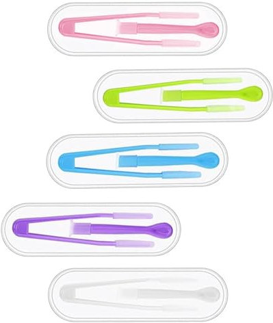 5 Stück Kontaktlinsen Entfernen Kunststoff Pinzetten Kontaktlinsen Remover mit Saugnapf Bunte Contact Lens Tweezers Kontaktlinsen Hilfe
