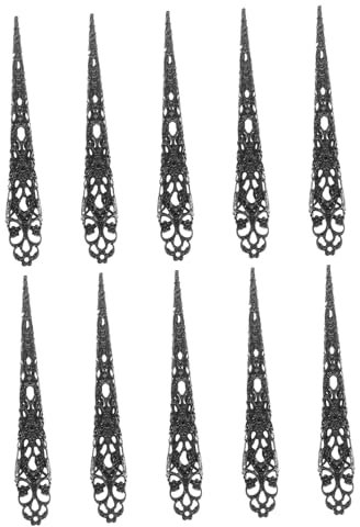 FOMIYES 10pcs Long Nail Finger Cots Claw Nail Tips for Women Cosplay Party Decorations