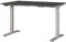 Lomadox Büromöbel Schreibtisch 120cm in Graphit, Gestell in Silber, elektrisch stufenlos höhenverstellbar 72-120cm