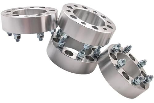 AXTAZS Espaciadores Ruedas Coche Compatible con C&evrolet para Silverado 1500 1999-2015 4 Piezas 6x139.7 50 Mm M12x1.5 Adaptadores 6X Placa De Cuñas Espaciadoras para Ruedas De Coche De 5,5 Y 50 Mm