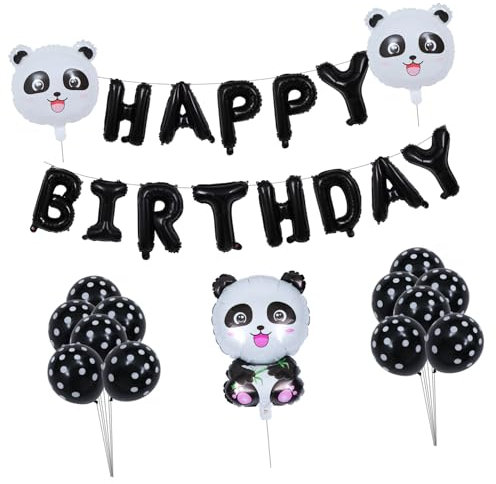 HOOTNEE Panda Thema Dekorative Ballon Set 1 Geburtstag Ballons Aluminium Film Party Dekorationen Pumpe Stuffer Set