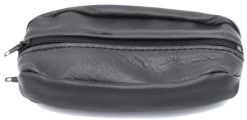 Van Der Rich ® - Porte Monnaie Zip de Deux côtés avec Porte-clés Cuir Agneau - Femme - Homme (Gris 3)