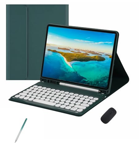 Custodia per tastiera per iPad Pro 12.9 6a/5a/4a/3a generazione con mouse, tastiera wireless staccabile Touchpad con matita per iPad Pro 12.9 2022/2021/2020/2018