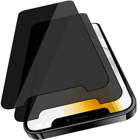 VideoSecu Sichtschutz Panzerglas für iPhone 11/XR Schutzfolie, 2 Stück 9H Härte HD Blasenfreie Anti-spy Displayschutzfolie - 100% Touchgenauigkeit Blickschutz, Kratzfest Privacy Folie