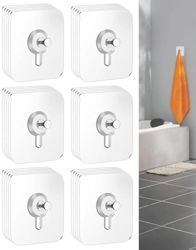 TPZORJX Lot de 30 Adhésif Accroche Tableau Sans Percer, Accroche Cadre Fixation Murale, Attache Cadre Adhésif Crochets pour Accroche Cadres Photo, Photos, Peintures (30)