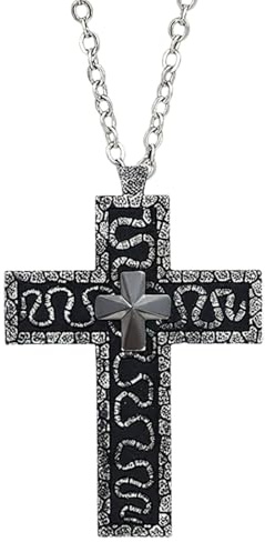 GXGM Halskette mit Geheimfach, antikes Kreuz