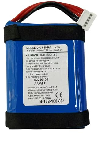 Litanki 2600mAh 11.1V, C406A1 Replacement Battery Compatible with Marshall Stockwell ll, 1pc