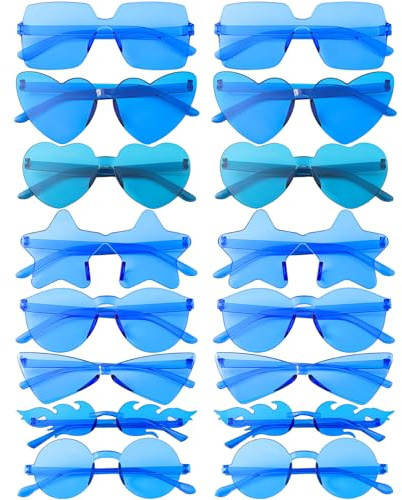 Dwenarry Party Sonnenbrille Damen Sonnenbrillen Set Vintage Brille Retro Party Brillen Für Damen Herren 16 Stücke