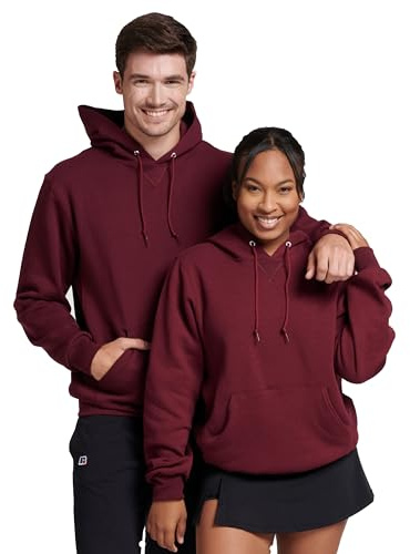 Russell Athletic Men's Dri-Power Fleece Pullover Hood, Maroon, Large