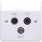 Mk K3553WHI 1-Gang TV/FM/SAT Triplexer