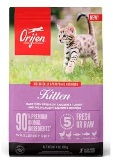 Orijen Kitten | 340 g | Alleintrockenfutter für Katzen | Kann dabei helfen Katzenbabys optimal zu versorgen | Enthält es 15 frische oder Rohe Zutaten | Geflügel- und Fischzutaten