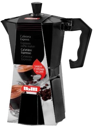 Ibili - Cafetière à Expresso Bahia Noire, 1 Tasse, 50 ml, Aluminium, Noir