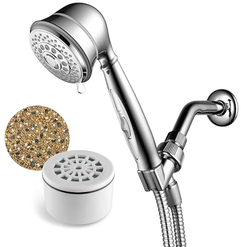 Hotel Spa 1145 HotelSpa Douchette à main filtrée 7 réglages avec pause, Chrome 10,2 cm