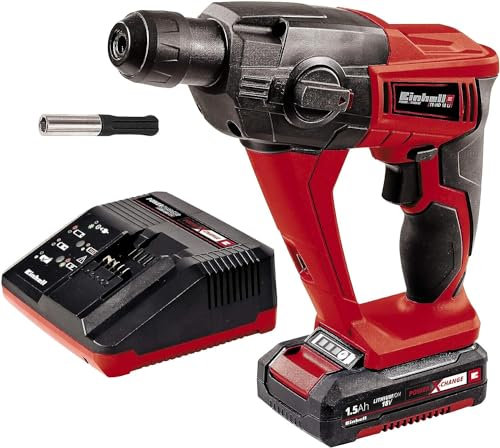 Einhell TE-HD 18 Li Kit Tassellatore, 18 V, Nero, Rosso, Con Batteria Da 1,5Ah e Caricabatteria
