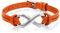JewelryWe Bracelet Infini Infinity Eternite Signe One Direction 8 Multi Rangs Acier inoxydable Cuir Cordon Amour Amitié Bijoux Cadeau Homme Femme Orange