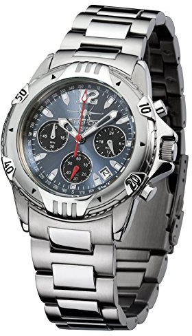 FIREFOX AIRFIGHTER FFS02-103b Sunray blau/schwarz Chronograph massiv Edelstahl Sicherheitsfaltschließe Herrenuhr Armbanduhr 10 ATM Water Resistant