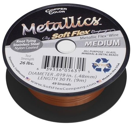 Soft Flex Wire 49-Strand .019 Diameter 30ft/Pkg-Copper